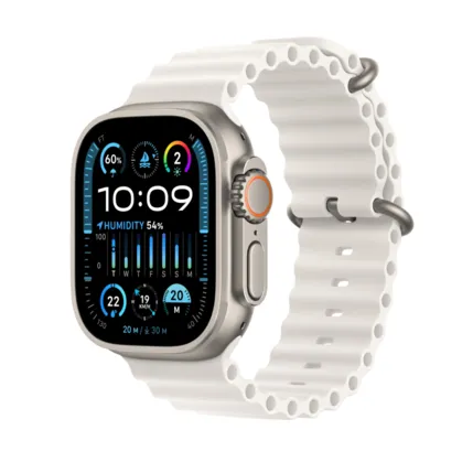 Smart saat Apple Watch Ultra 2 GPS + Cellular, 49mm Titanium Case with White Ocean Band (MREJ3RB/A) — Bakı
