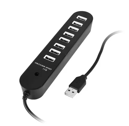 Hub 8 port USB 2.0 Black (8356597134522) — Bakı