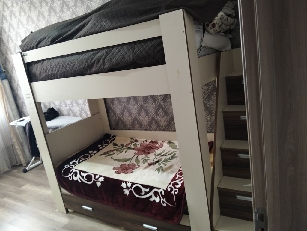 İki mərtəbəli çarpayı – saxlama bölməli pilləkənlə - Model: iki — Mebel, Bakı (7)