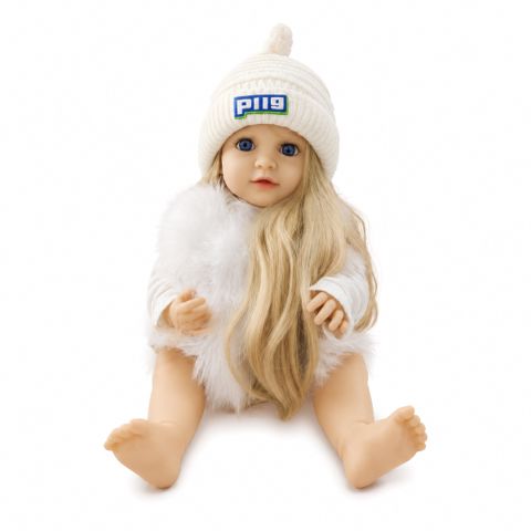 Doll For Love JX300 Сlothes Wool Dresses with Fur White — Bakı