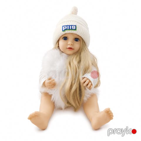 Doll For Love JX300 Сlothes Wool Dresses with Fur White — Bakı