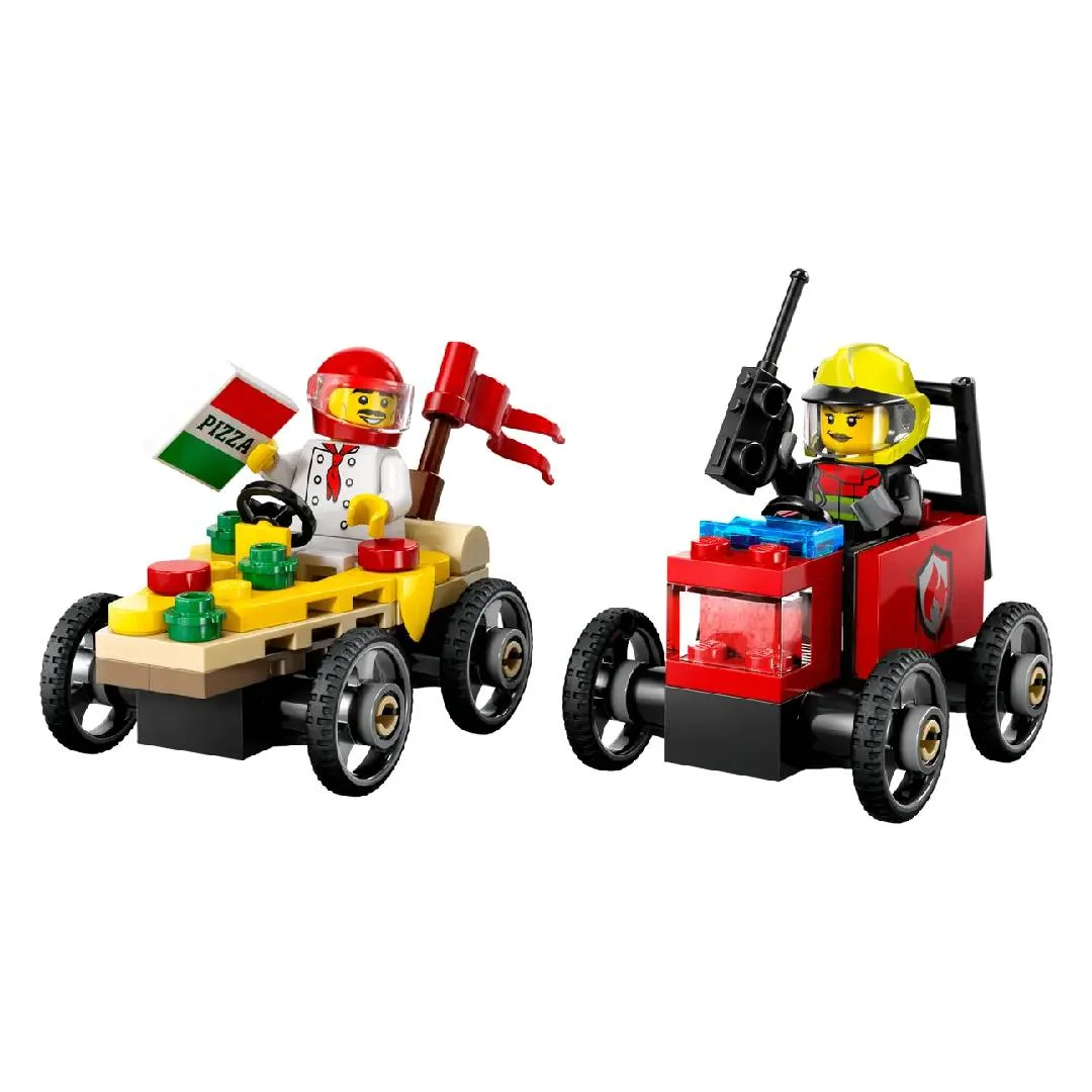 Konstruktor Lego Duplo City "Pizza-avto və yanğın maşını" yarış dəsti (60458) — Bakı