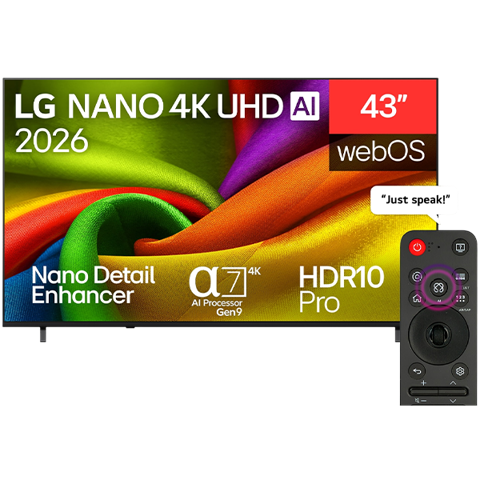 LG 43NU850B6LA nano 4K aı NU85 Smart TV 2026 — Bakı