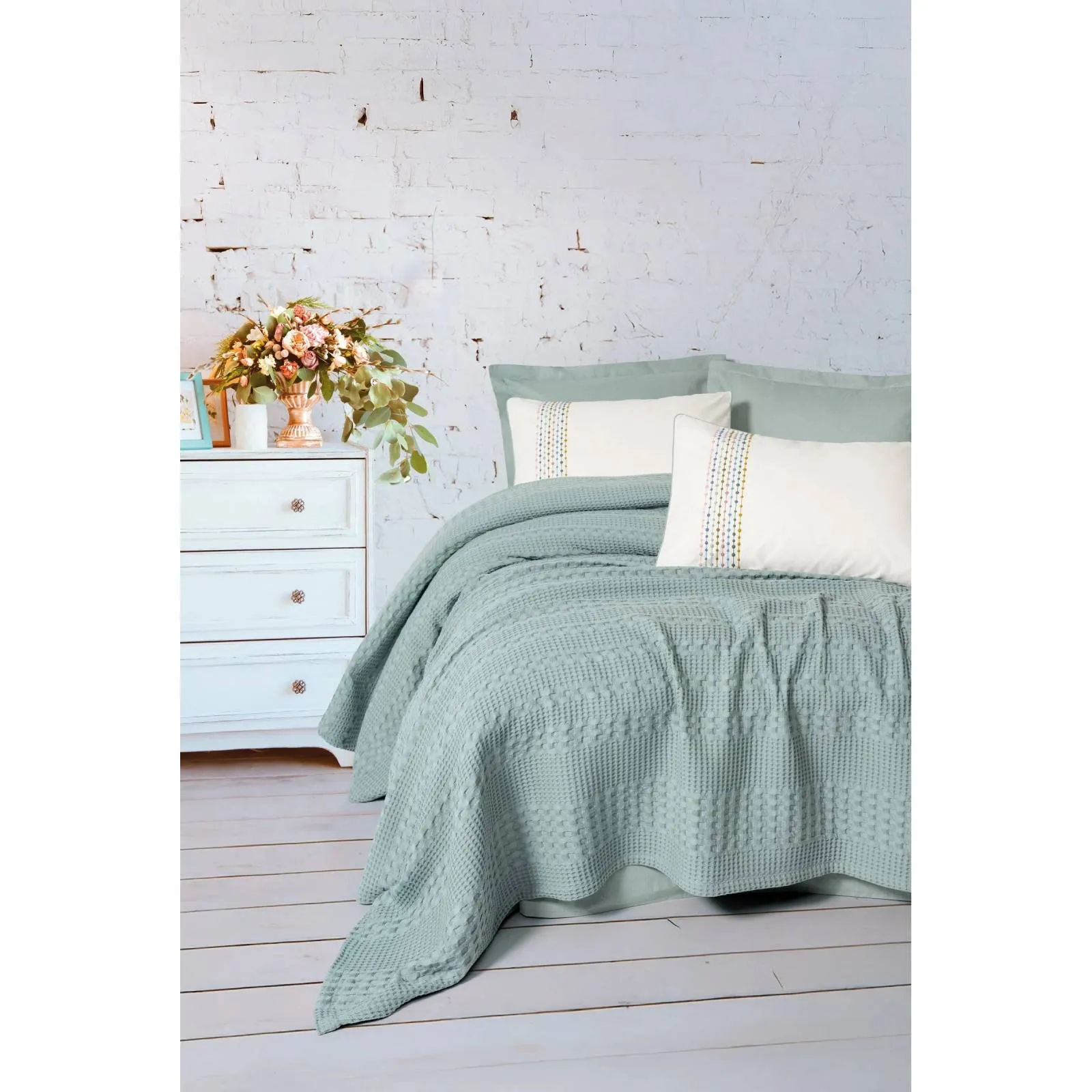 Yataq örtüyü dəsti Cotton Box Aura, iki nəfərlik, Pepple Mint (8680108080955) — Bakı