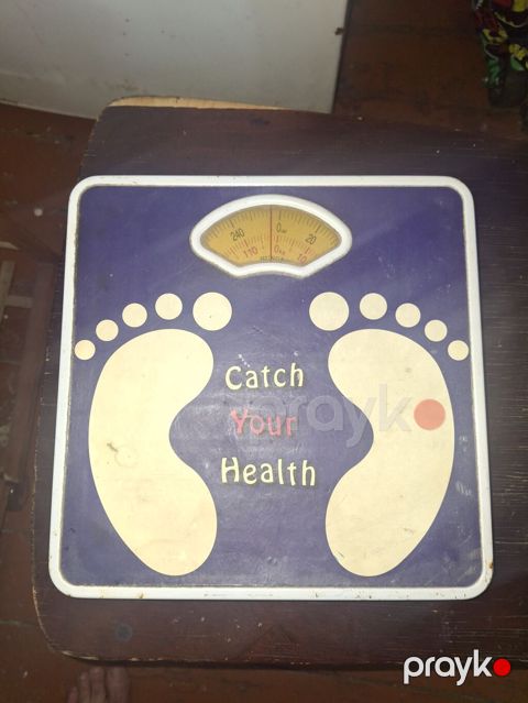 Mexaniki bədən çəkisi tərəzisi - Üst paneldə “Catch Your Health” — Masazır