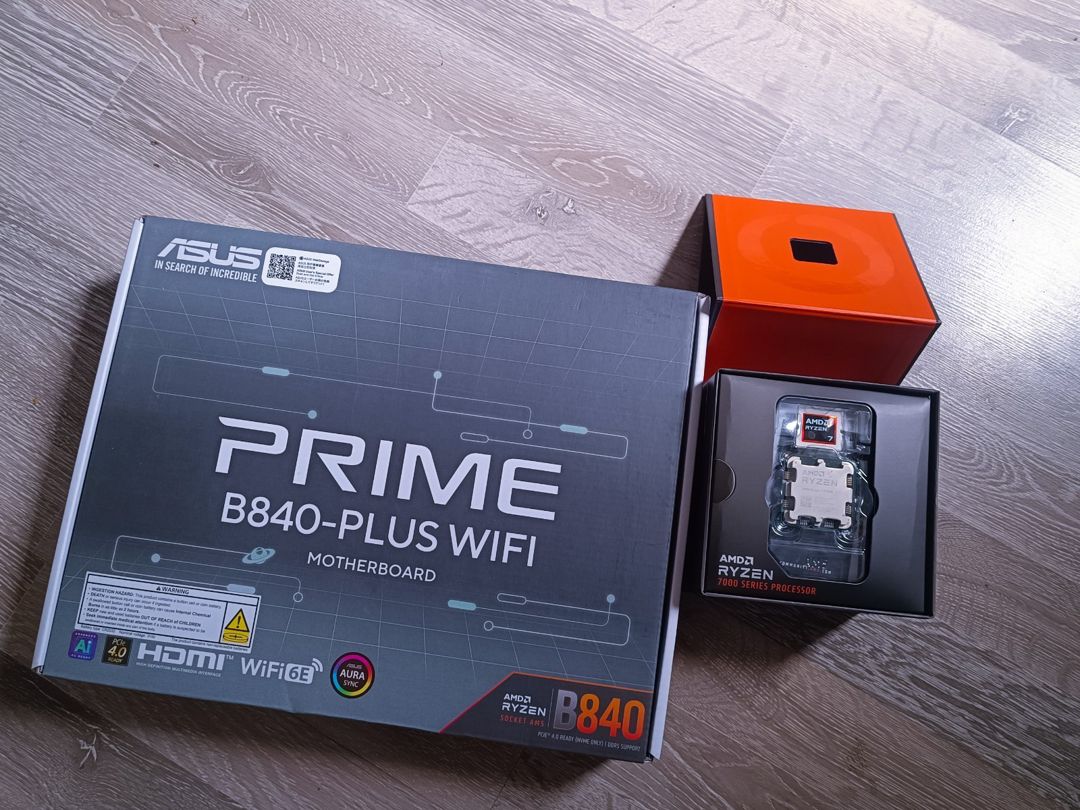 ASUS Prime B840 wıfı + AMD Ryzen 7 7700X 32GB DDR5 — Elektronika, Bakı (3)