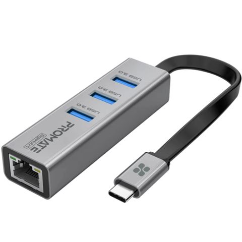 USB Hub Promate USB Type-C Gıgahub-c Grey — Bakı