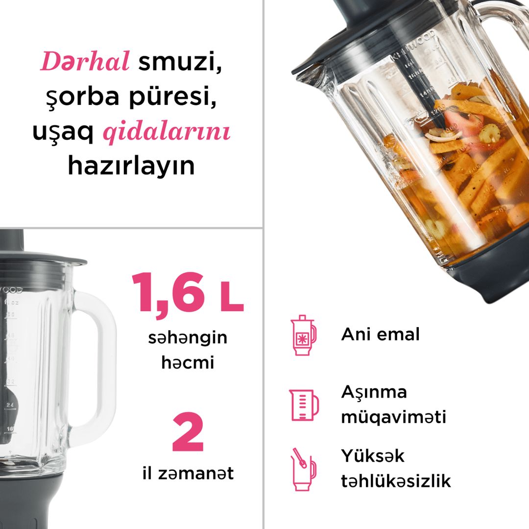 Blender başlığı Kenwood KAH359GL — Mətbəx əşyaları, Bakı (3)