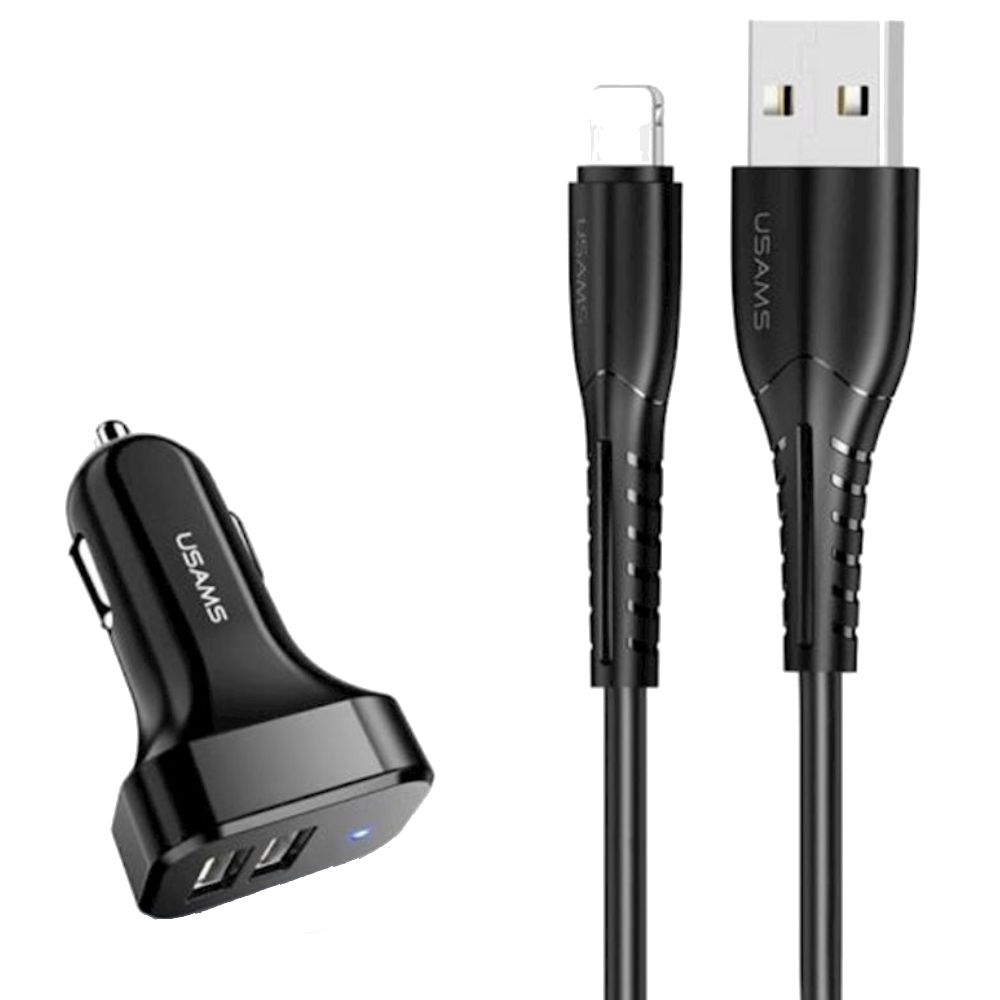 Avtomobil üçün adapter Usams C13+U35 Micro Cable NTU35MC13TZ — Mallar, Bakı (2)