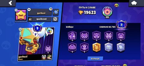 Brawl Stars oyunu üçün oyun hesabı - Kupa sayı: 19,623 - Çempionlar — Masazır
