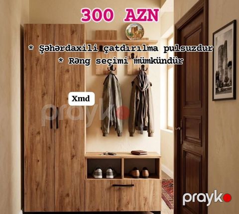 Dəhliz üçün çoxfunksiyalı mebel dəsti Komplekt: iki qapılı şkaf