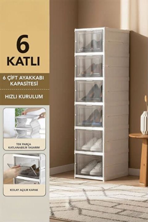 Ayaqqabı rəfi açılıb yığılan model — Bakı