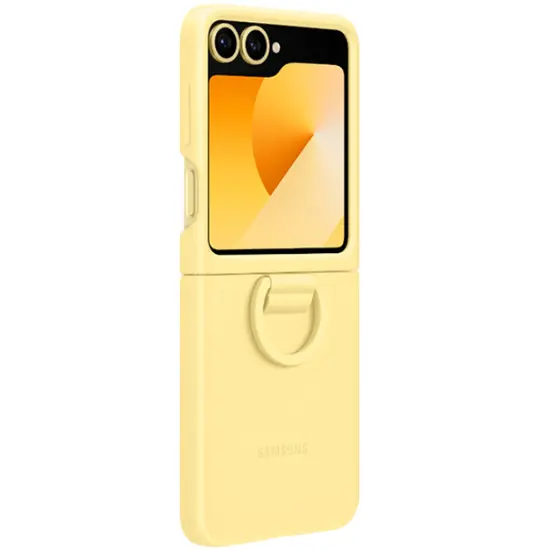 Samsung Galaxy Z Flip6 case Silicone Case with Ring EF-PF741TYEGRU Yellow — Bakı