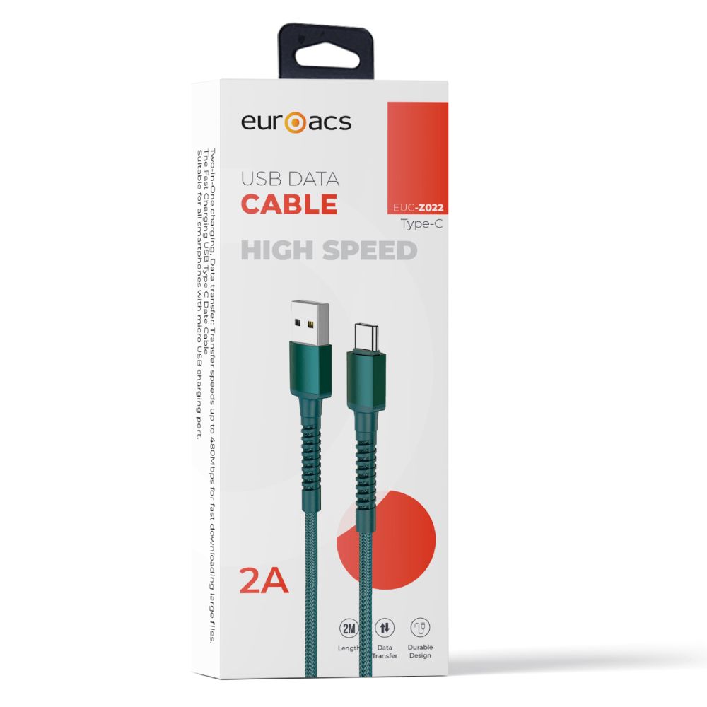 Naqil Euroacs USB Type-A to USB Type-C 2 m EUC-Z022 — Mallar, Bakı (2)