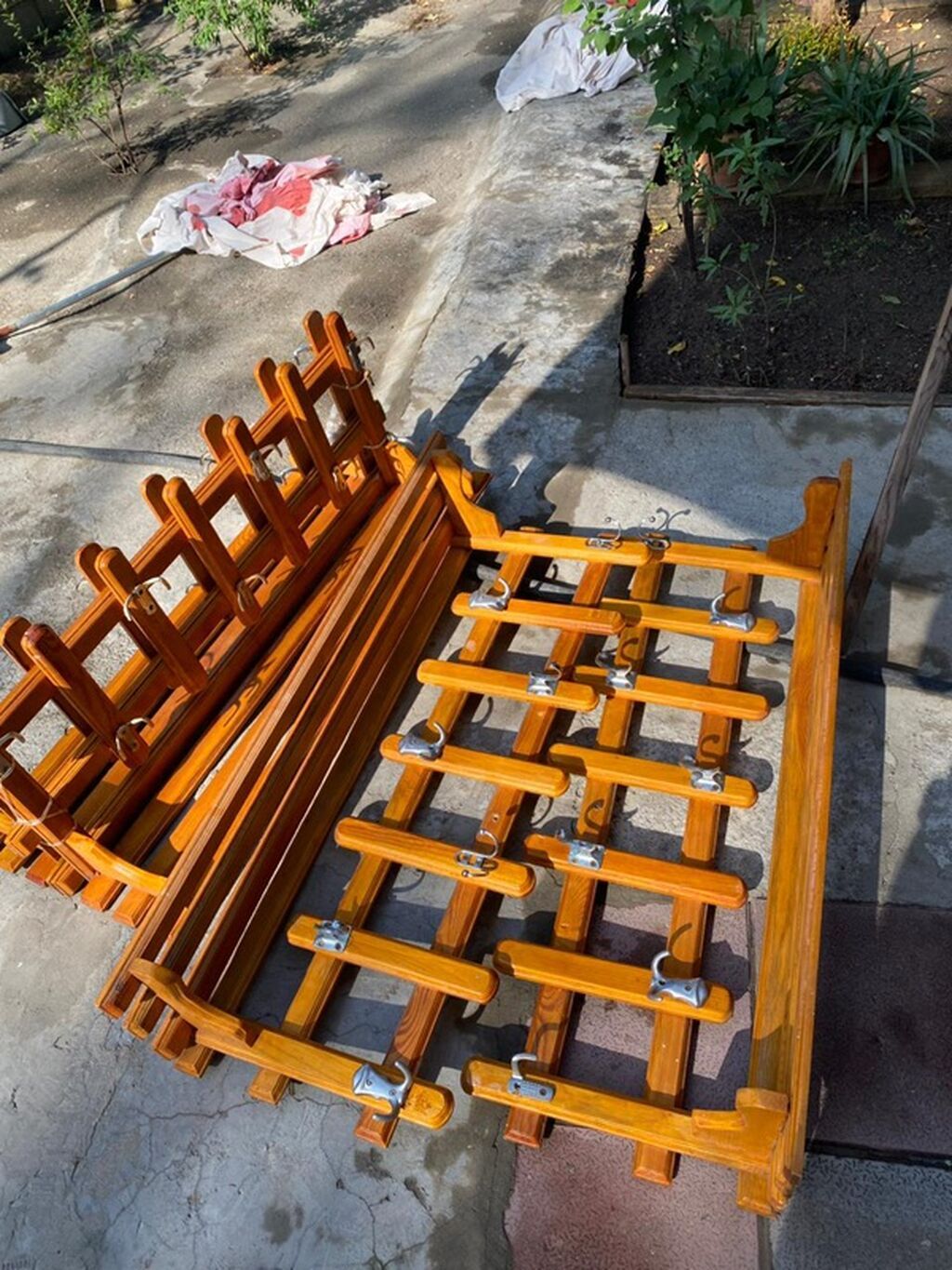 Taxta divar asılqanı və rəf dəsti - Material: təbii ağac (laklanmış) — Mebel, Bakı (3)