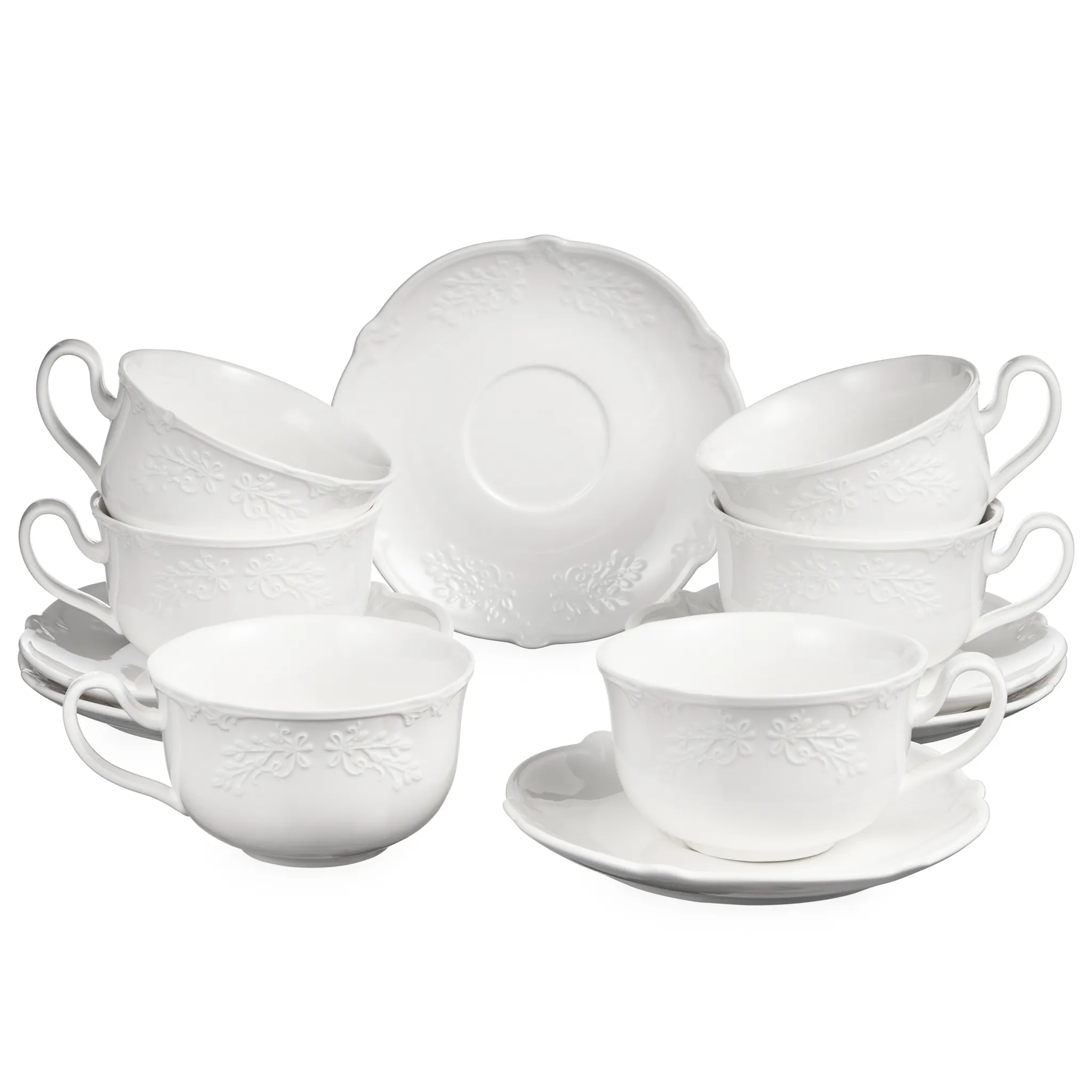 Çay dəsti Lefard Floral, farfor, 6 nəfərlik 12 parça 350 ml (171-369) — Dining tableware