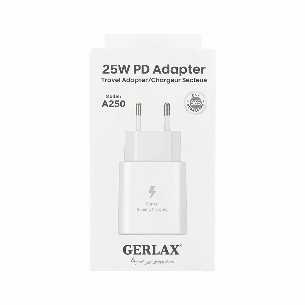 Adapter Gerlax A250 25W Usb-c PD Compact Travel (White) — Ağıllı ev