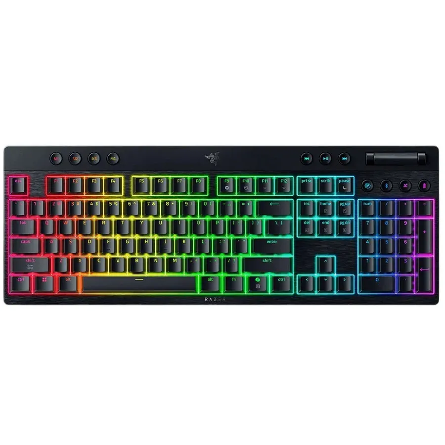Oyun üçün simli və simsiz klaviatura Razer Keyboard mechanical BlackWidow V4 Low-profile HyperSpeed Orange Switch, Usb-a/wl/bt Black(RZ03-05270800-R3M1) — Bakı