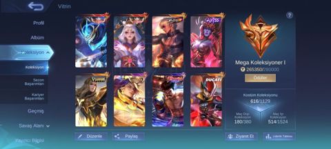 Mobile Legends: Bang Bang hesabı – yüksək səviyyəli kolleksiya - Mega — Goranboy