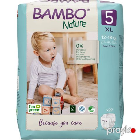 Uşaq bezləri Bambo Nature 5 22 ədəd 100001925511 — Bakı