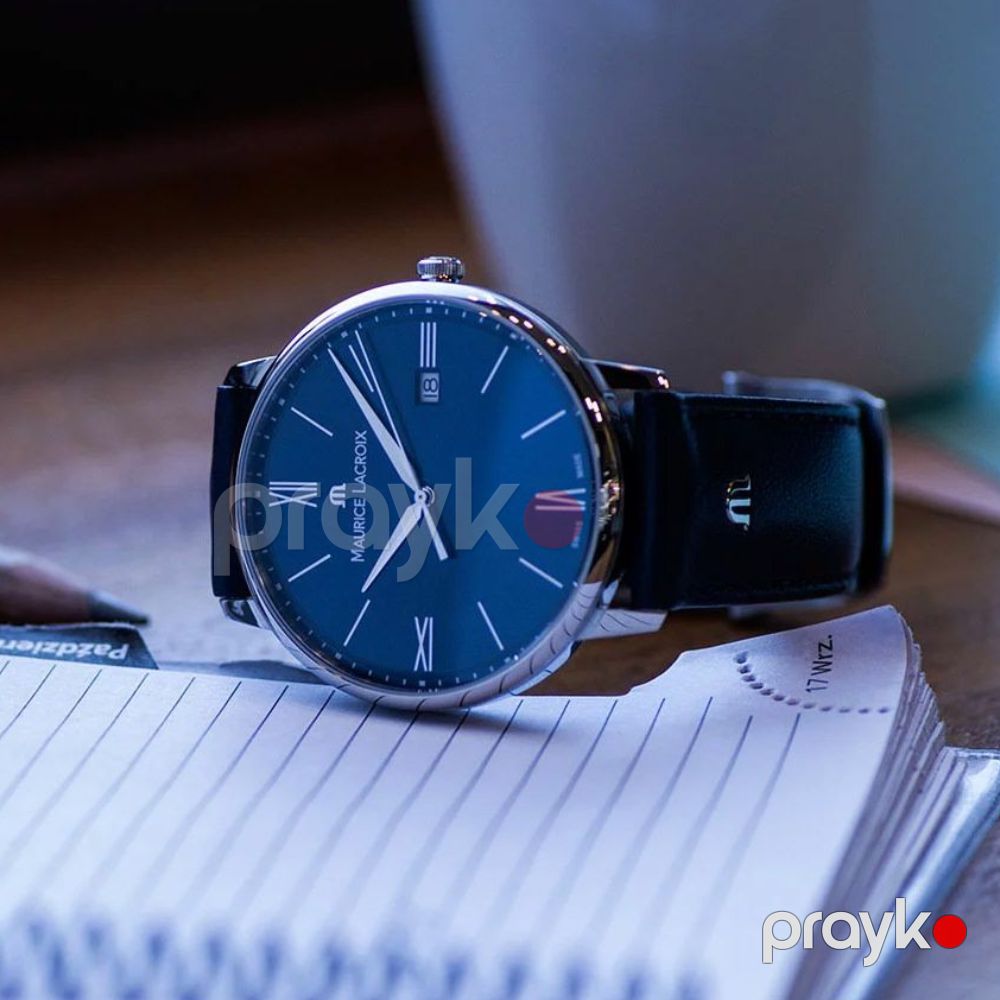 Saat Maurice Lacroix Eliros Date EL1118-SS001-410-4 Blue — Qol saatları, Bakı (3)