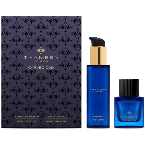 Hədiyyə dəsti Thameen Carved Oud (50 ml Parfüm + 100 ml Bədən losyonu) 5060905833382 — Bakı