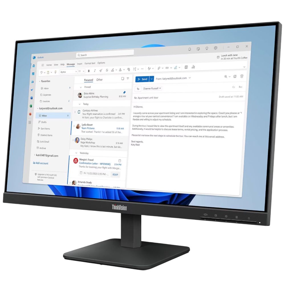 Monitor Lenovo ThinkVision S24-4e (64B5KAT1EU) — Monitorlər, Bakı (3)