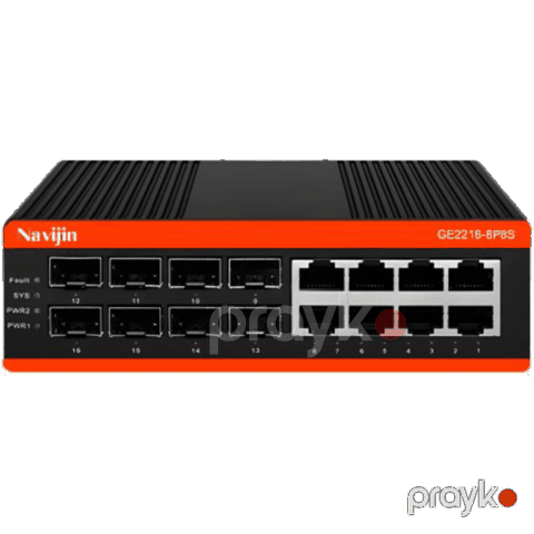 Kommutator Navijin Poe Switch GE2216-8P8S-L2 — Bakı