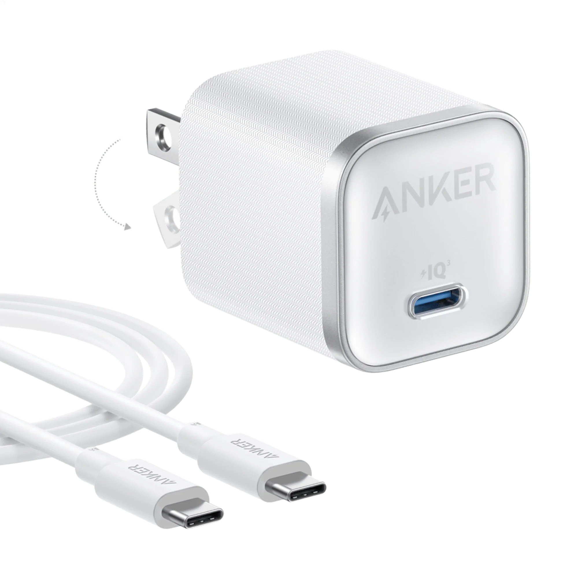 Enerji toplama cihazı Anker Nano (45W) with Usb-c to Usb-c Cable, White — Ağıllı ev