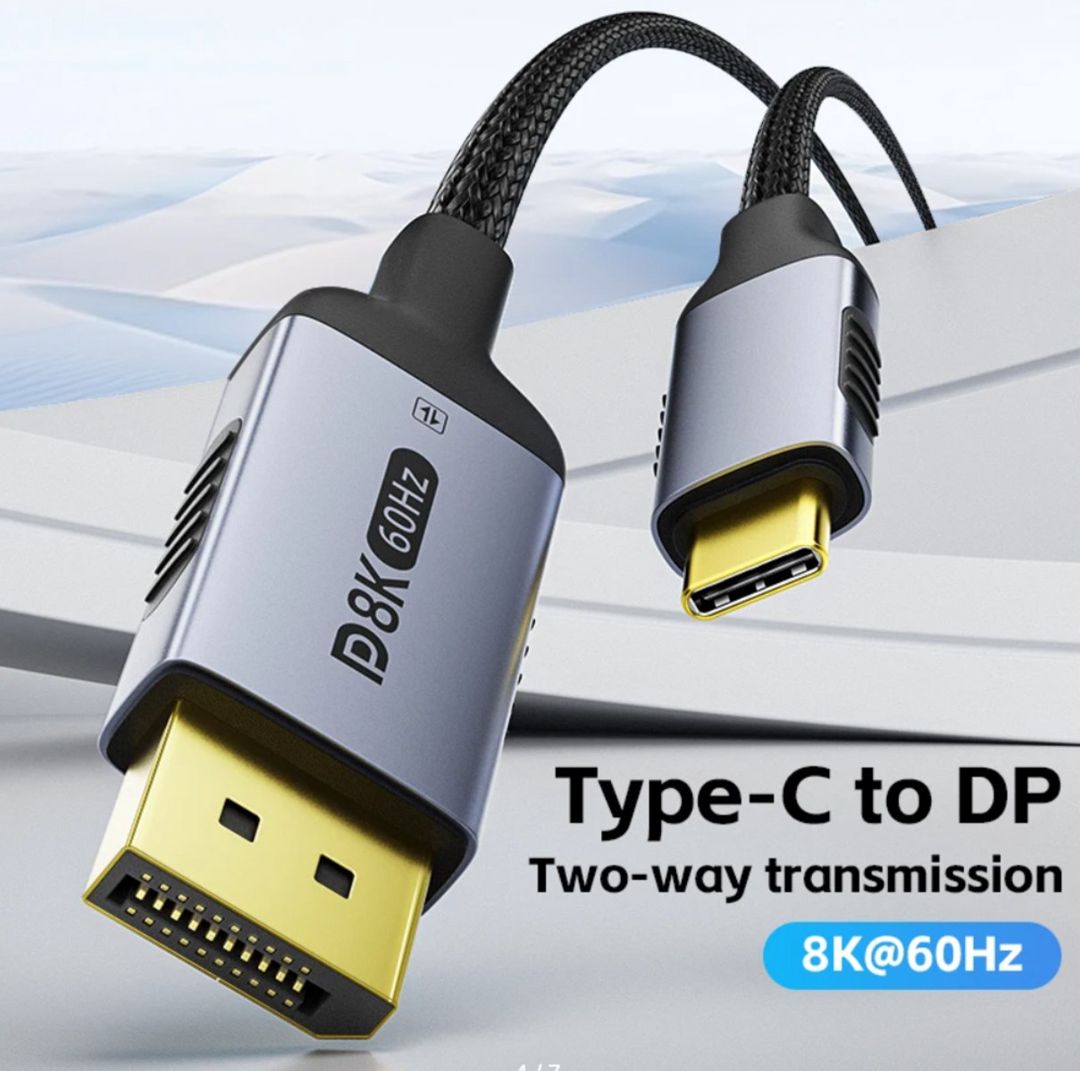Kabel "Display Port to TypeC 8K 60hz" — Elektronika, Bakı (2)