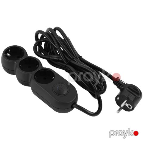 2E Power Socket (2E-U03VES3MBK) Black — Bakı