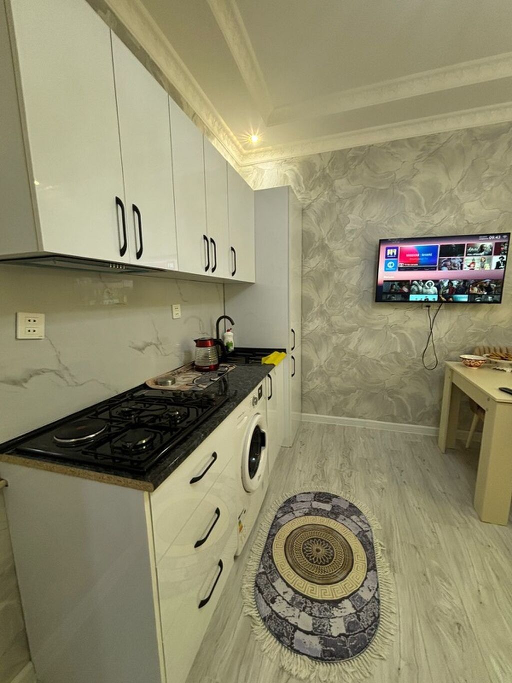 1 otaqlı mənzil – studiya tipli zal+mətbəx və ayrıca yataq otağı — Daşınmaz əmlak, Xırdalan (2)