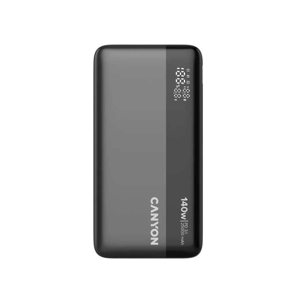 Power Bank Canyon PB-240, 25000 mAh, PD140W, Dark Grey (CNS-CPB240) — Bakı