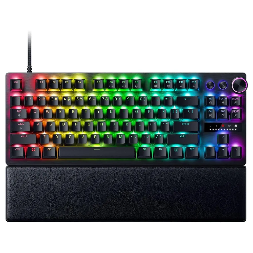 Oyun üçün simli klaviatura Razer mechanical Huntsman V3 Pro TKL 8KHz, 84key, Analog Optical Switch Gen-2,USB-A, Black (RZ03-05520100-R3M1)