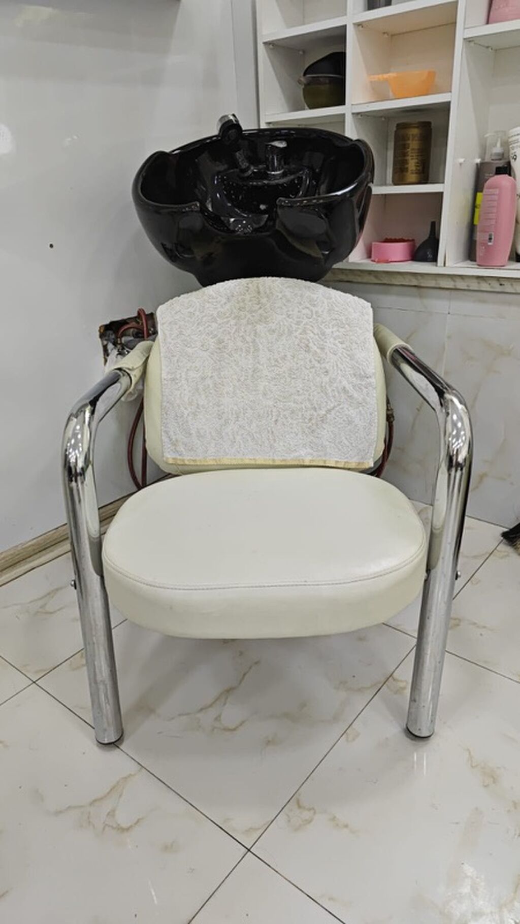 Salon üçün saç yuma stansiyası - Qara rəngli, dərin keramik/yüksək — Mebel, Bakı (3)