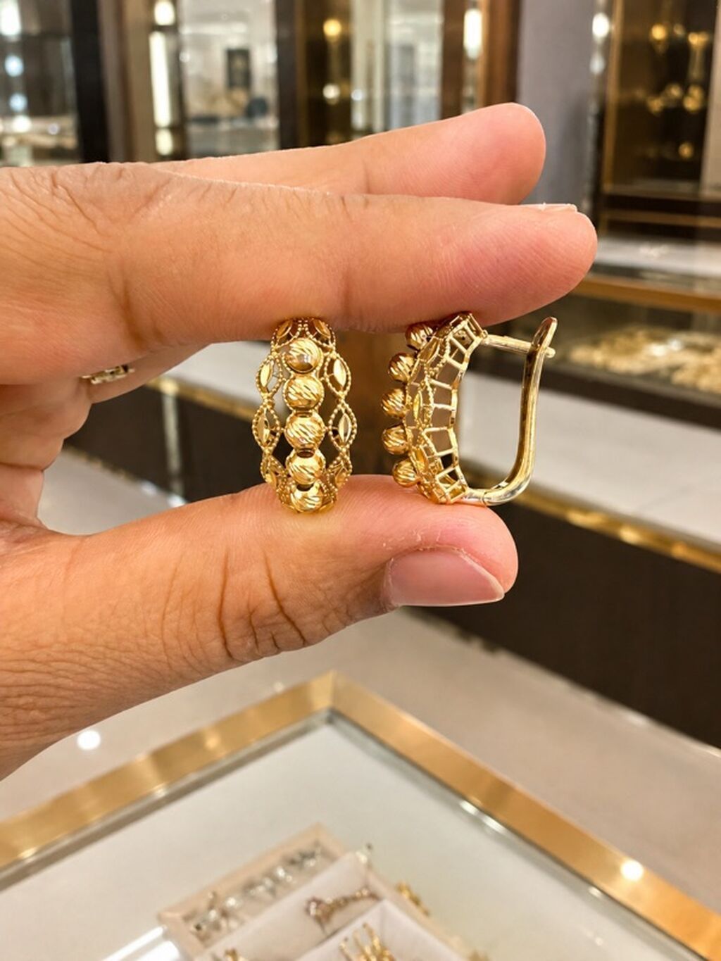 Sırğa, Sarı qızıl, 585 Əyar, 2 g — Aksesuarlar, Bakı (3)
