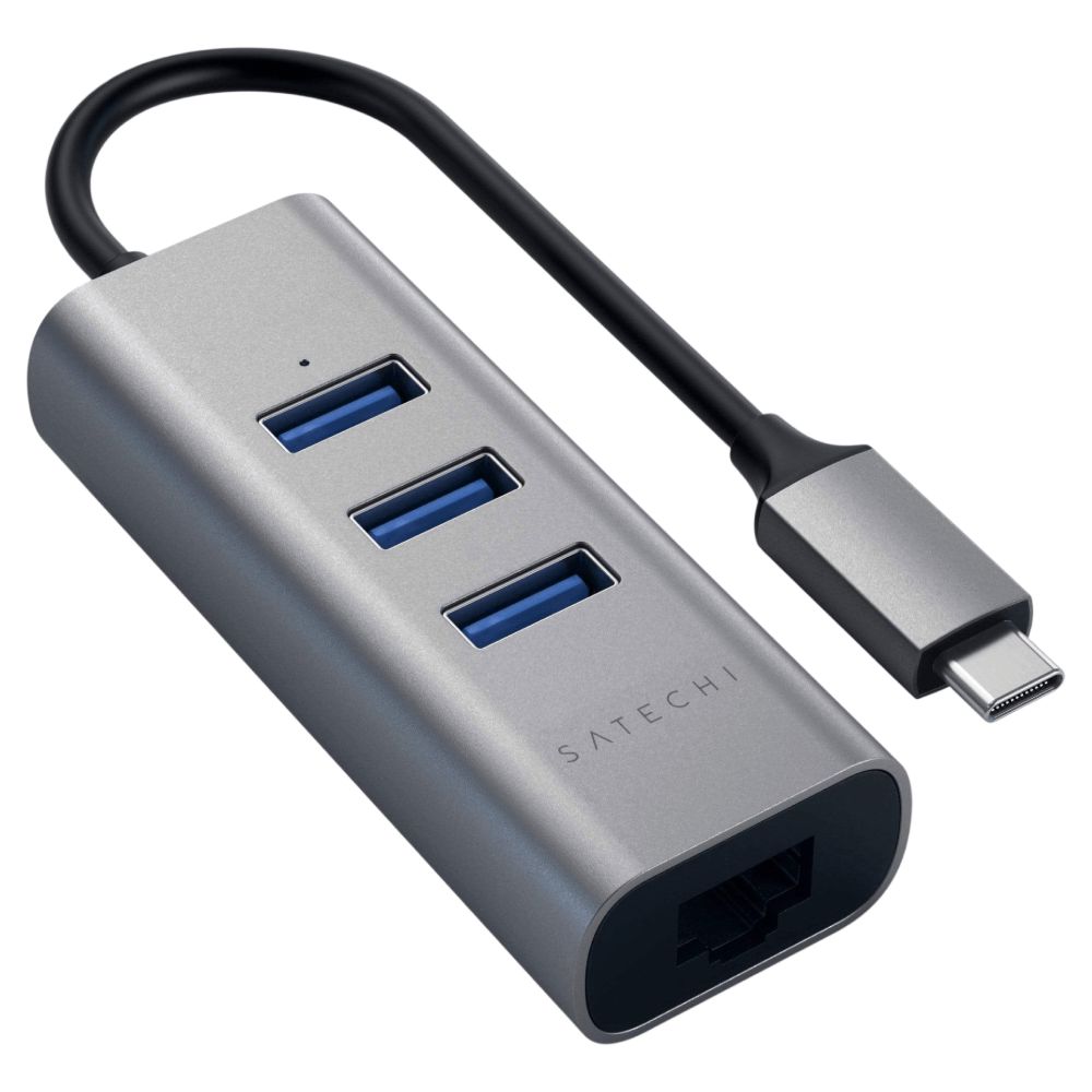 USB Hub Satechi USB Type-C 2IN1 ST-TC2N1USB31AM Space Grey — Kompüterlər və noutbuklar, Bakı (3)