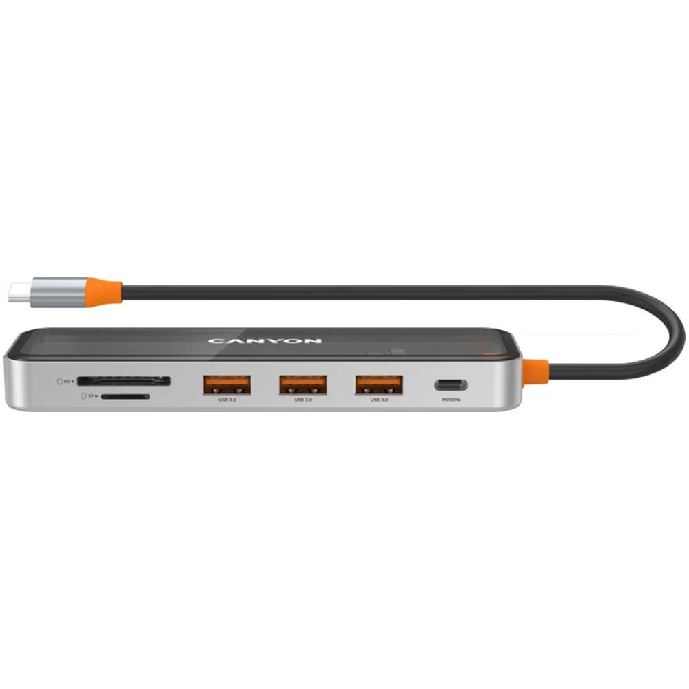 USB Hub Canyon DS-13 7 in 1 4K Usb-c CNS-TDS13 Space Grey — Kompüterlər və noutbuklar, Bakı (2)