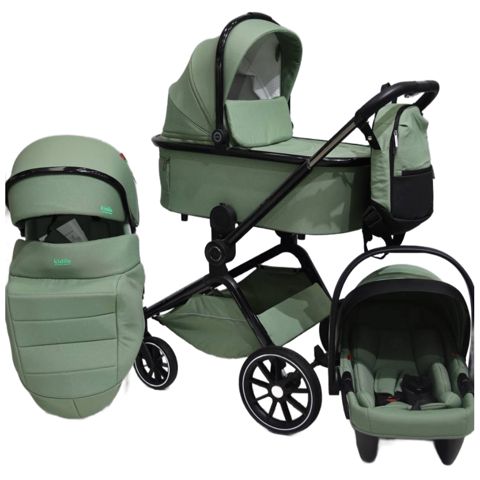 Uşaq arabası Kidilo H9-2 3in1 Green — Bakı
