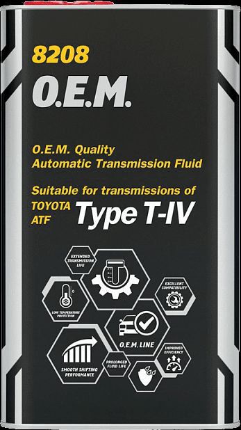 Sürətlər qutusu üçün yağ Mannol Automatic Special Toyota T-IV 4 lt Metal — Bakı