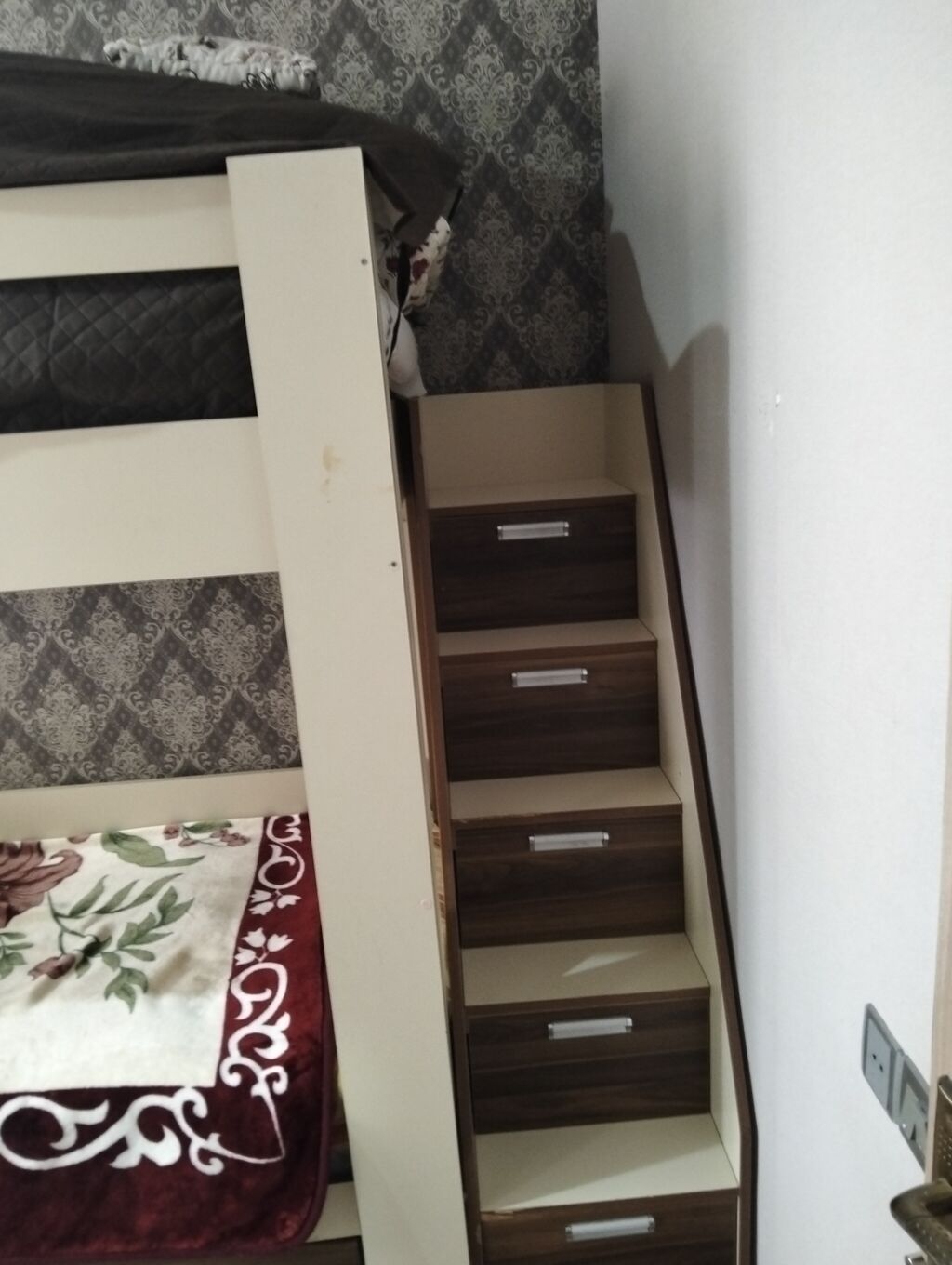 İki mərtəbəli çarpayı – saxlama bölməli pilləkənlə - Model: iki — Mebel, Bakı (8)