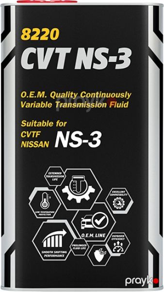 Sürətlər qutusu üçün yağ Mannol 8220 CVT NS-3 O.E.M Quality Continuously 1L Special — Bakı