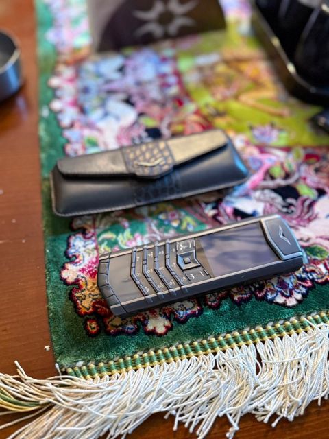 Vertu Signature S Design Stainless Steel Diamonds Black Alligator 4GB — Bakı
