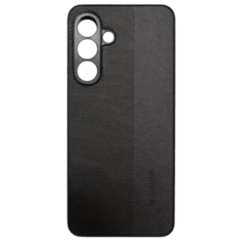 Samsung Galaxy A17 case Leather Carbon Samsung Vertical Black — Bakı