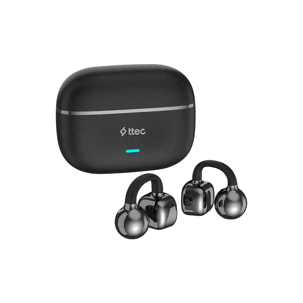 Simsiz qulaqlıq ttec AirBeat Onyx Open-Ear Clip-On Bluetooth, Qara (2KM178S) — Bakı