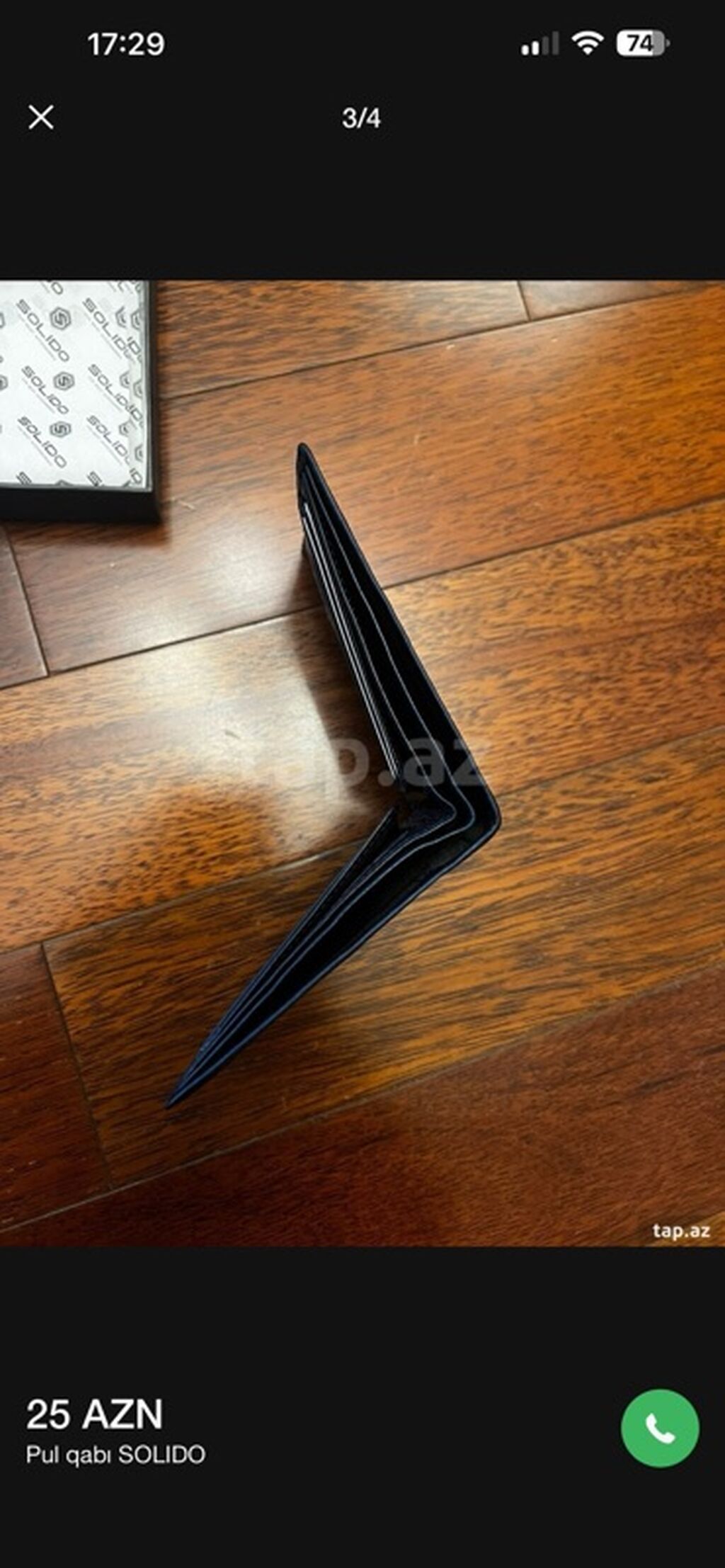 Solıdo kişilər üçün dəri pulqabı – model TG-3021 Black - Rəng: qara — Aksesuarlar, Bakı (3)
