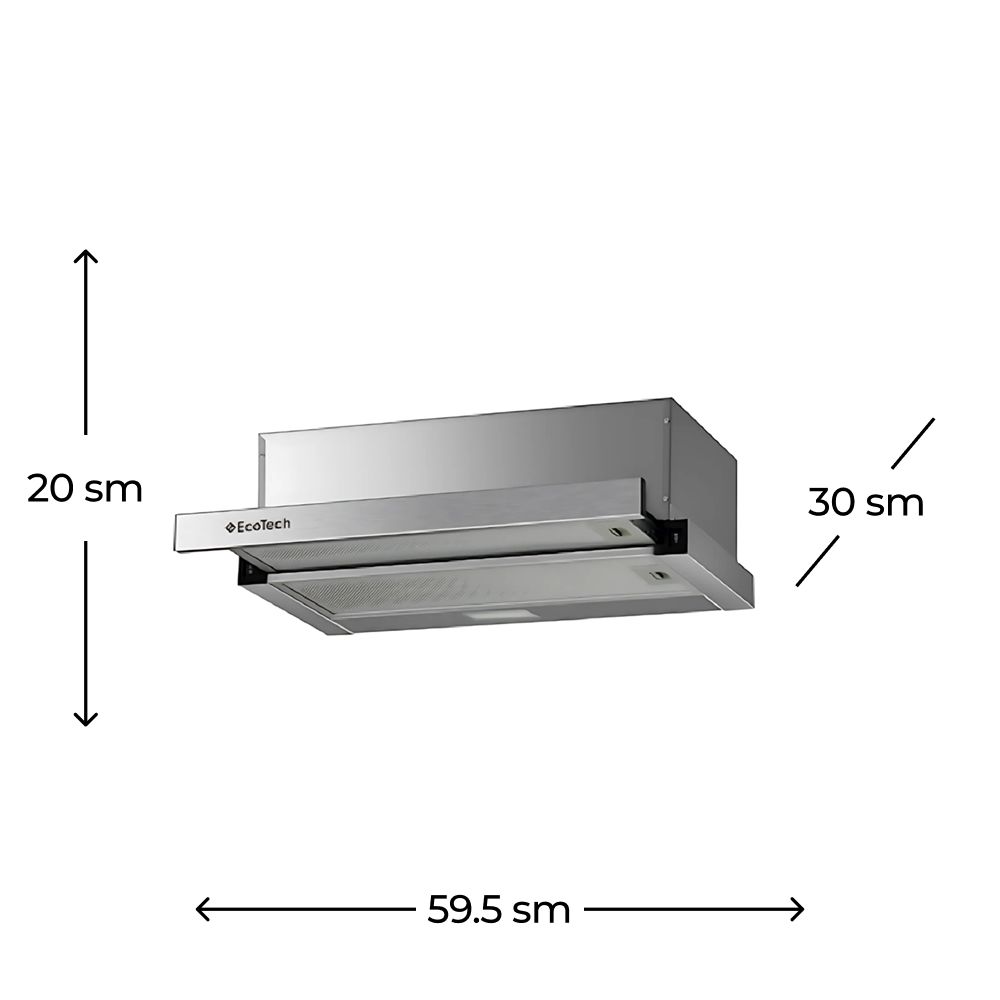 Aspirator Ecotech TSE5060IX — Mətbəx cixartma qapıları və aksesuarları, Bakı (2)