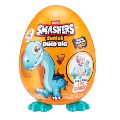 Zuru S001-Smashers Junior-Dino Dig-Series 1 Large Egg, 4Pcs, No inner, STD Color Assortment 193052057457 — Bakı
