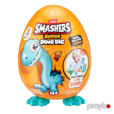 Zuru S001-Smashers Junior-Dino Dig-Series 1 Large Egg, 4Pcs, No inner, STD Color Assortment 193052057457 — Bakı