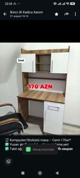 Kompyuter/Stolüstü masa – Cəmi 170₼ Yuxarı şkaflı model — Компьютерные столы и кресла